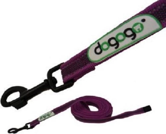Dogogo antislip riem 2 meter paars en breed 20 mm