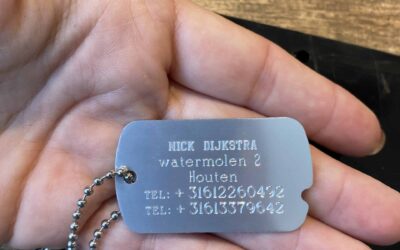 Military id tag (ideaal voor bij kinderen)