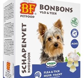 Petfood Schapenvet Mini Bonbons Knoflook 80 st