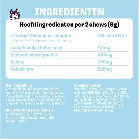 Woofies Probiotica & Prebiotica - 90 Heerlijke Chews